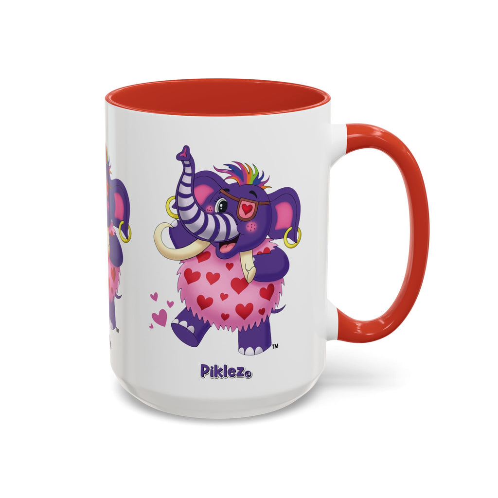 Piklez™ Accent Coffee Mug (11oz & 15oz) – "Full of Love!" Graphic | Smile Universe Collection