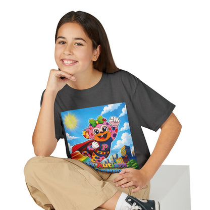 Panz™ Youth DryBlend® T-Shirt – "My Autism is My Superpower" Graphic | Smile Universe Collection