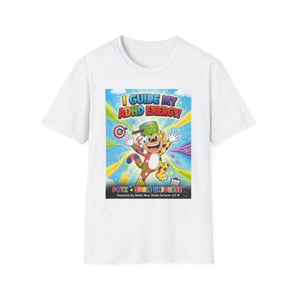 Potz™ Unisex Softstyle T-Shirt – "I Guide My ADHD Energy!" Graphic Tee | Smile Universe Collection
