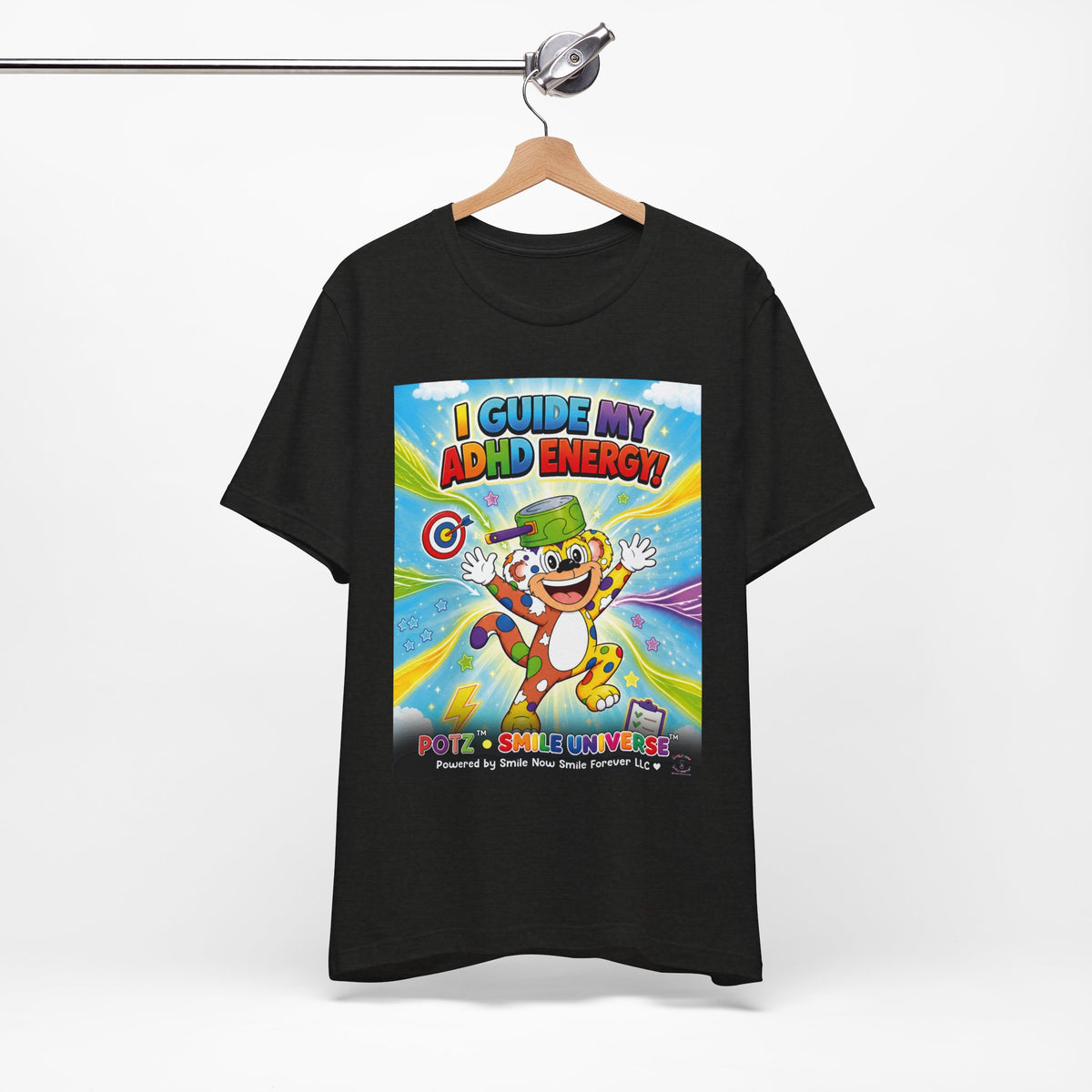 Potz™ Unisex Jersey Short Sleeve Tee – "I Guide My ADHD Energy!" Graphic Tee | Smile Universe Collection