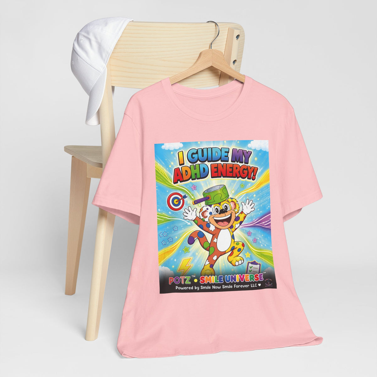 Potz™ Unisex Jersey Short Sleeve Tee – "I Guide My ADHD Energy!" Graphic Tee | Smile Universe Collection