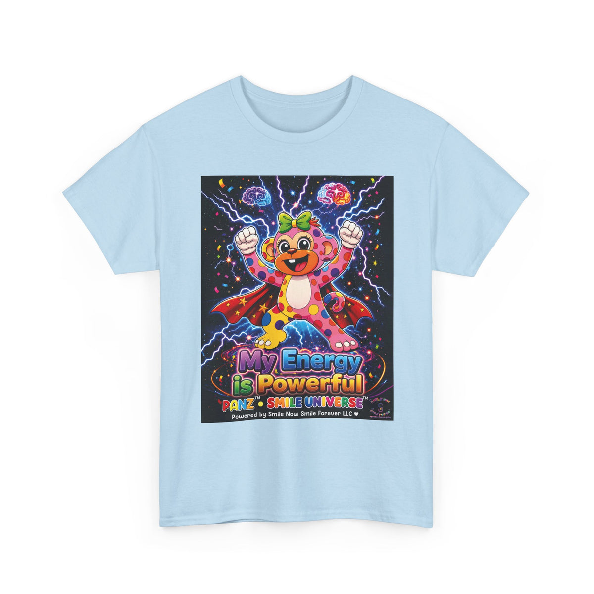 Panz™ Unisex Heavy Cotton™ Tee For Adult – "My Energy is Powerful" Graphic Tee | Smile Universe Collection