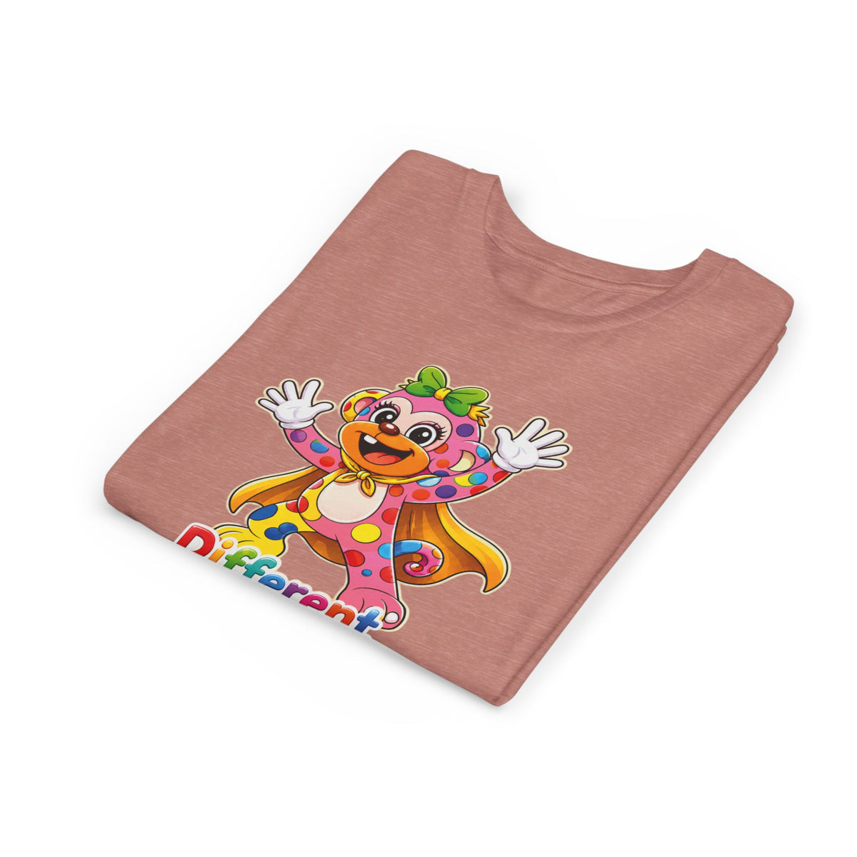 Panz™ Youth Short Sleeve Tee – "Different is My Superpower" Graphic | Smile Universe Collection