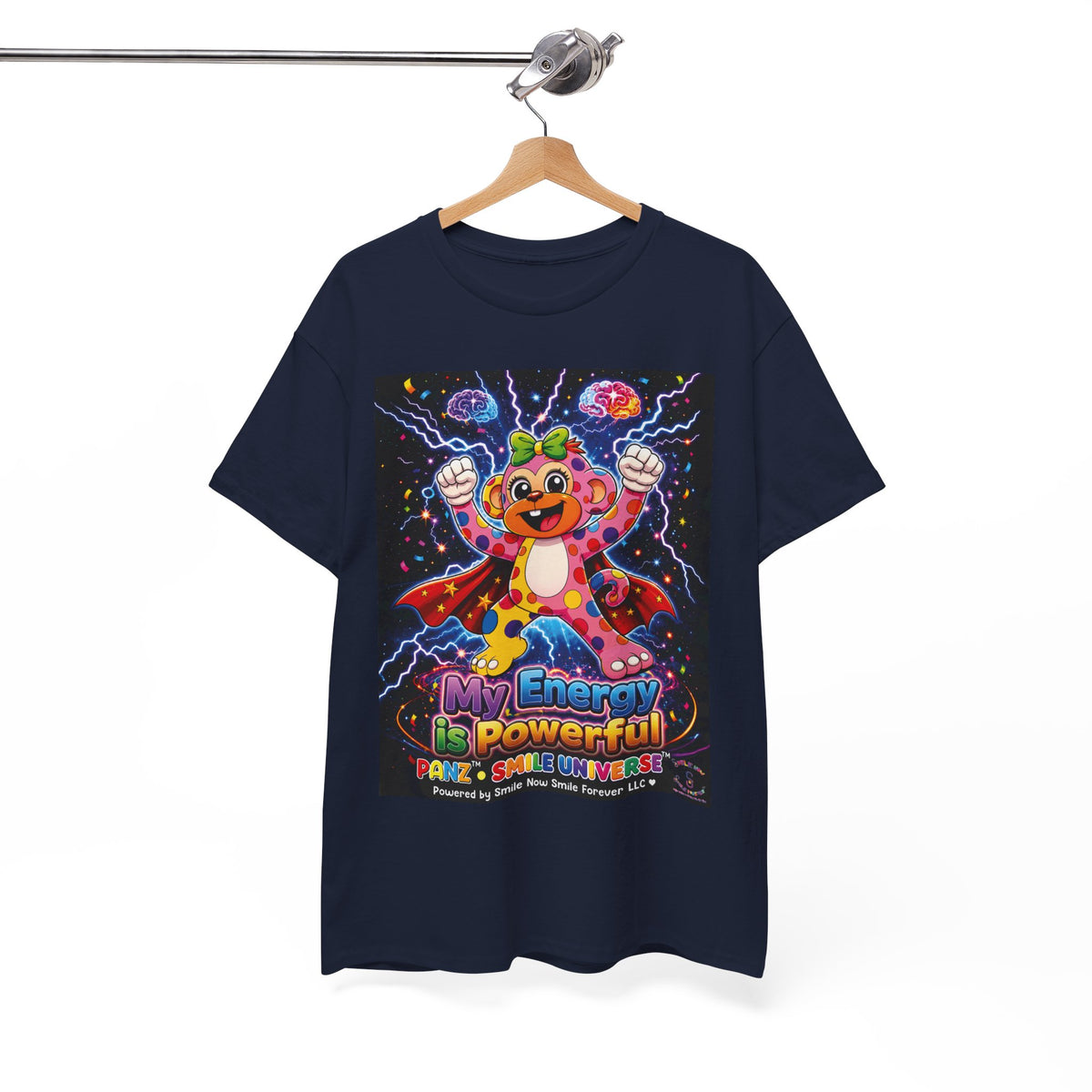Panz™ Unisex Heavy Cotton™ Tee For Adult – "My Energy is Powerful" Graphic Tee | Smile Universe Collection