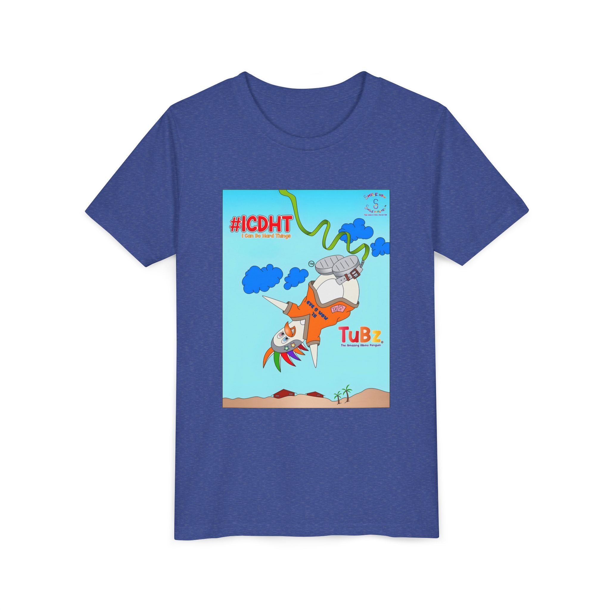 TuBz™ "I Can Do Hard Things" Youth T-Shirt - Motivational Kids Graphic Tee