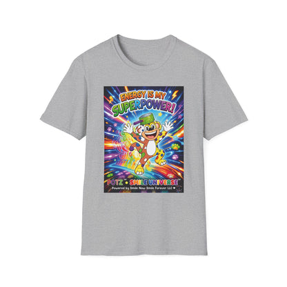 Potz™ Unisex Softstyle T-Shirt – "Energy is My Superpower!" Graphic Tee | Smile Universe Collection