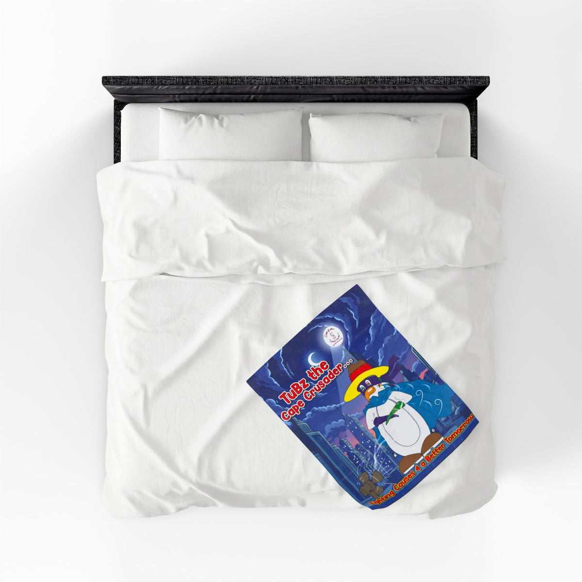 TuBz™ Velveteen Plush Blanket – "Fighting Causes 4 a Better Tomorrow" Graphic | Smile Universe Collection
