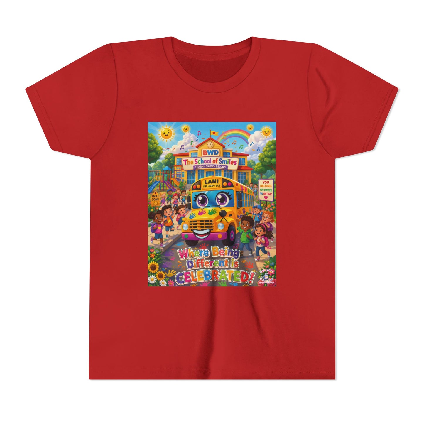 Lani™ Youth Short Sleeve Tee – "Where Being Different is CELEBRATED!" Graphic Shirt