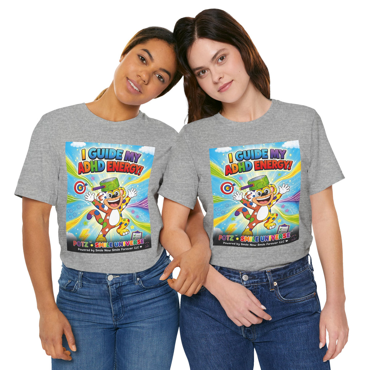 Potz™ Unisex Jersey Short Sleeve Tee – "I Guide My ADHD Energy!" Graphic Tee | Smile Universe Collection
