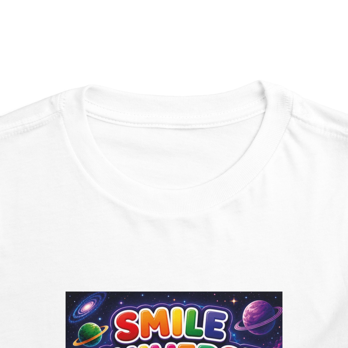 Smile Universe™ Toddler Short Sleeve Tee – "Where Being Different is CELEBRATED!" Graphic