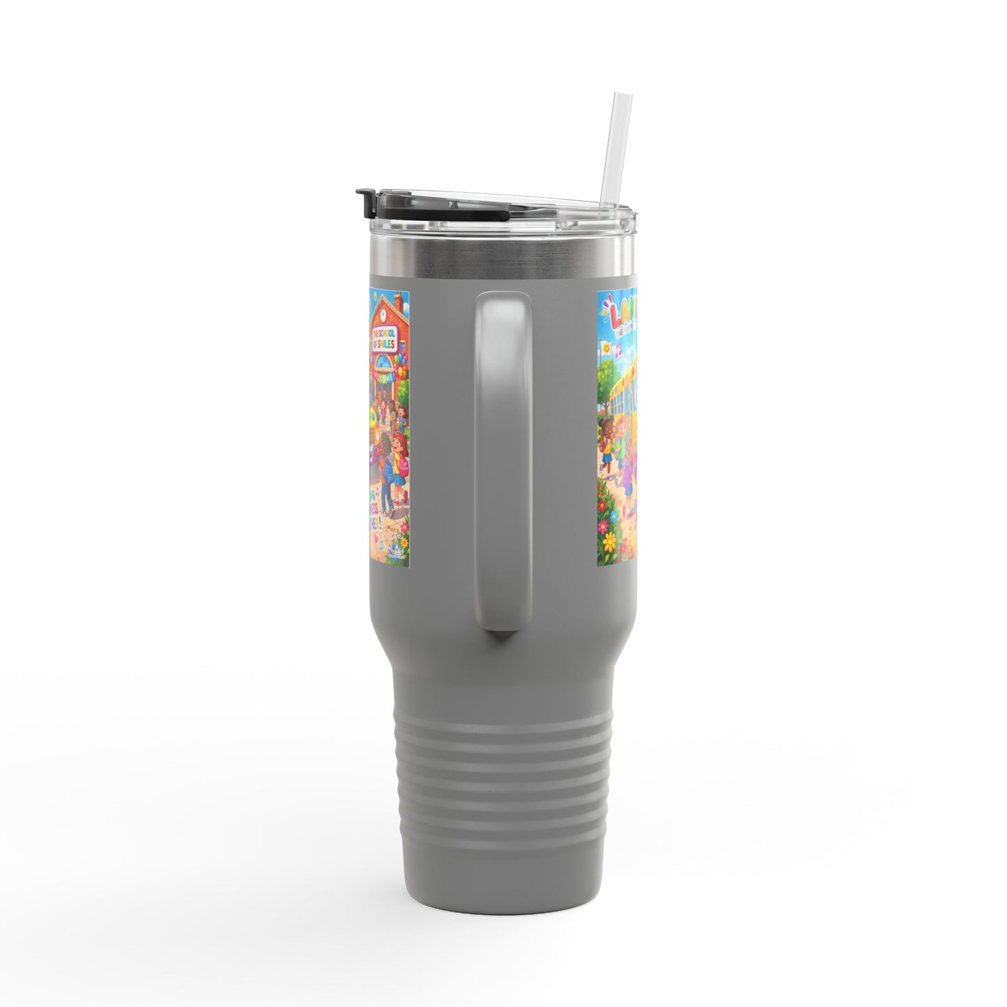 Lani™ 40oz Insulated Travel Mug – "Let's Sing Happiness Together!" Graphic