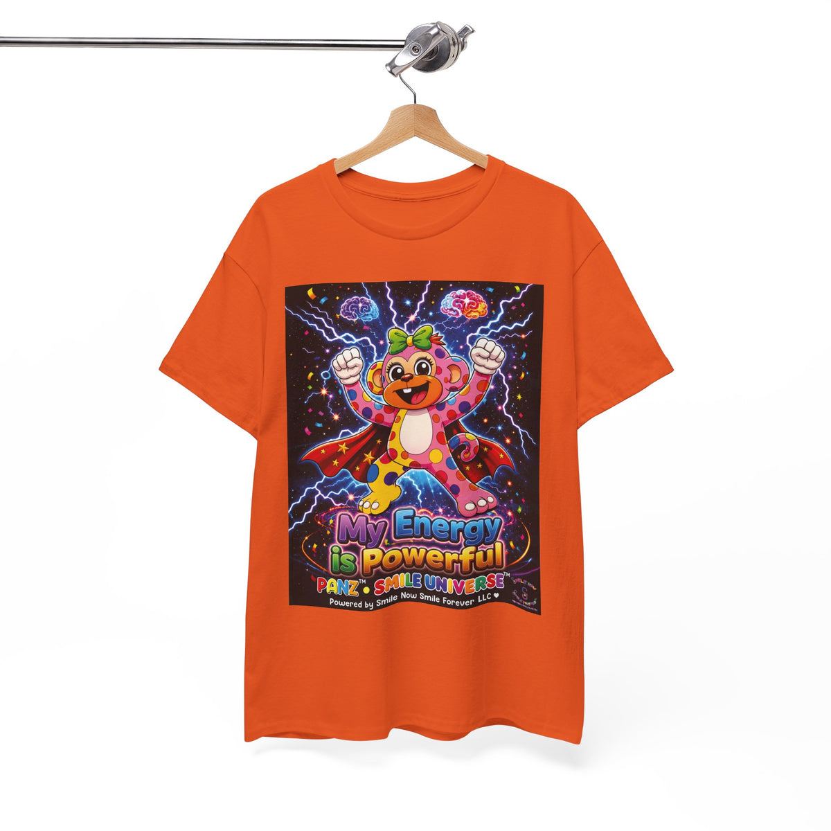 Panz™ Unisex Heavy Cotton™ Tee For Adult – "My Energy is Powerful" Graphic Tee | Smile Universe Collection