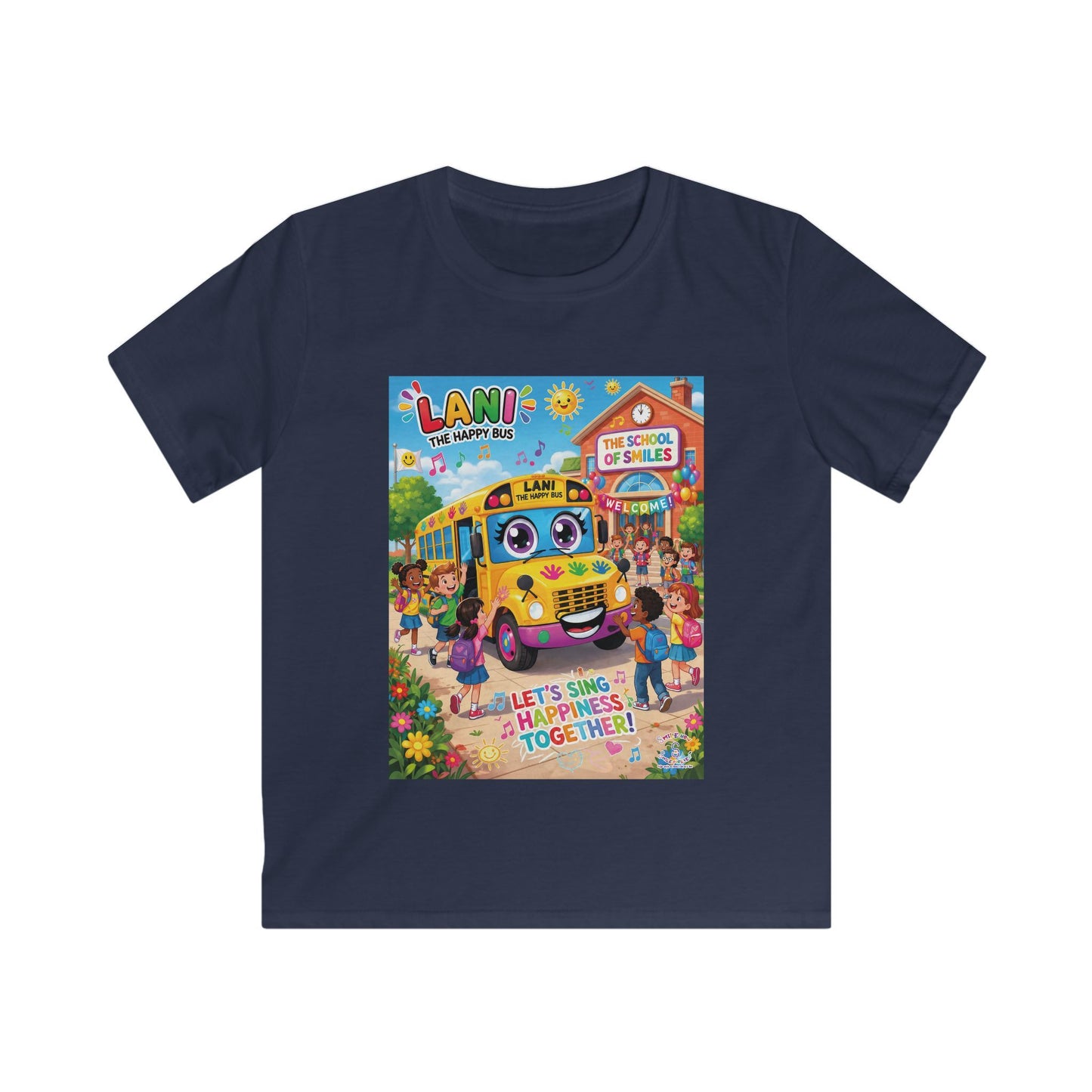 Lani™ Kids Softstyle Tee – "Let's Sing Happiness Together!" Graphic