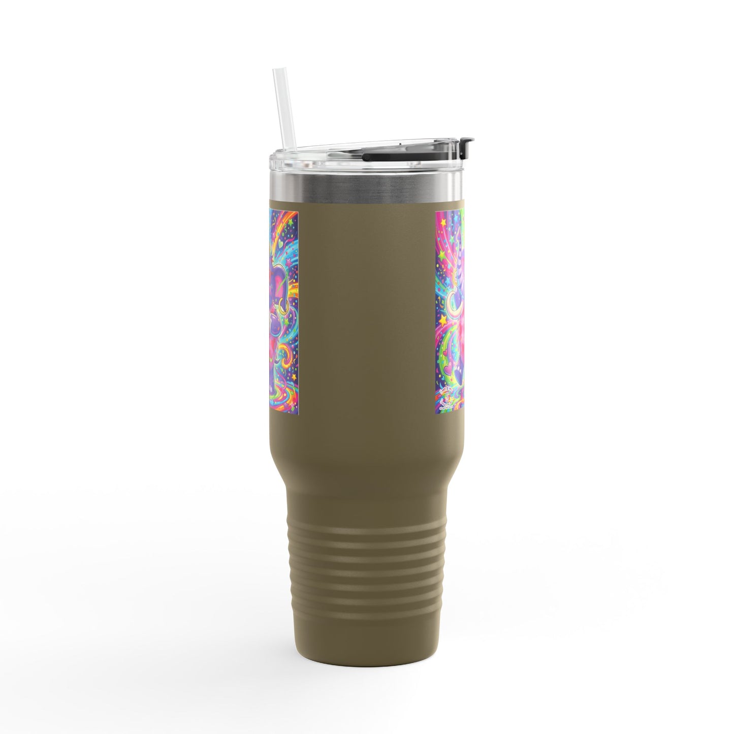 Piklez™ 40oz Insulated Travel Mug – "Born to Celebrate!" Graphic | Smile Universe Collection