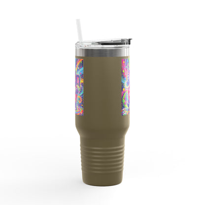 Piklez™ 40oz Insulated Travel Mug – "Born to Celebrate!" Graphic | Smile Universe Collection