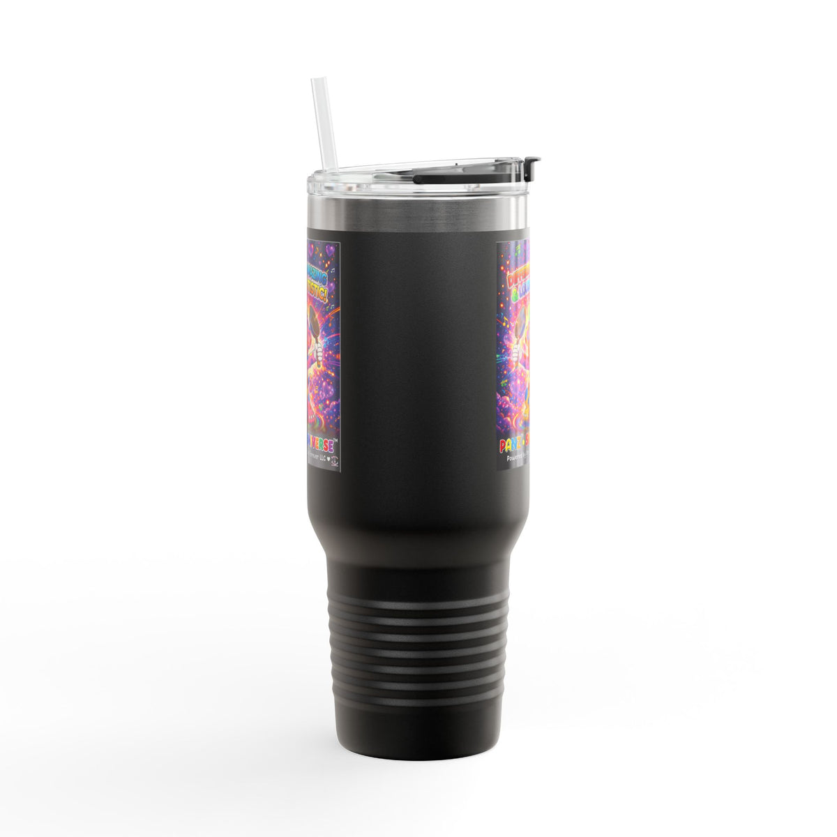 Panz™ 40oz Insulated Travel Mug – "Differently Amazing & Loudly Autistic!" Graphic | Smile Universe Collection