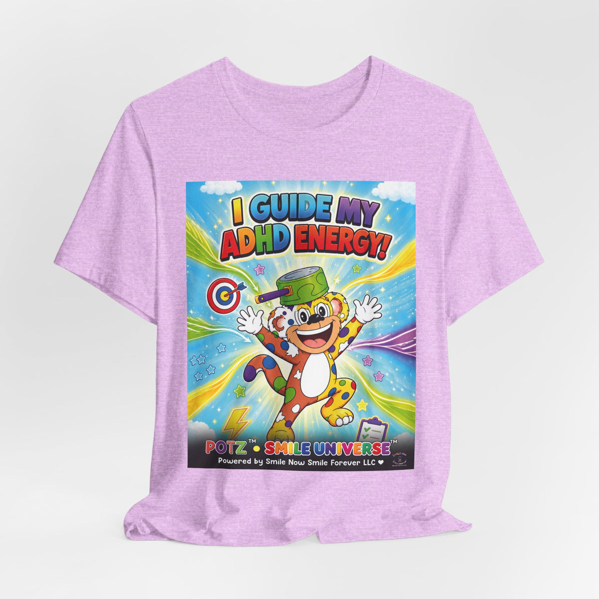 Potz™ Unisex Jersey Short Sleeve Tee – "I Guide My ADHD Energy!" Graphic Tee | Smile Universe Collection