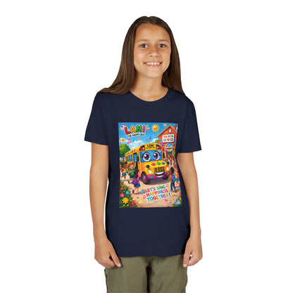 Lani™ Youth Short Sleeve Tee – "Let's Sing Happiness Together!" Graphic