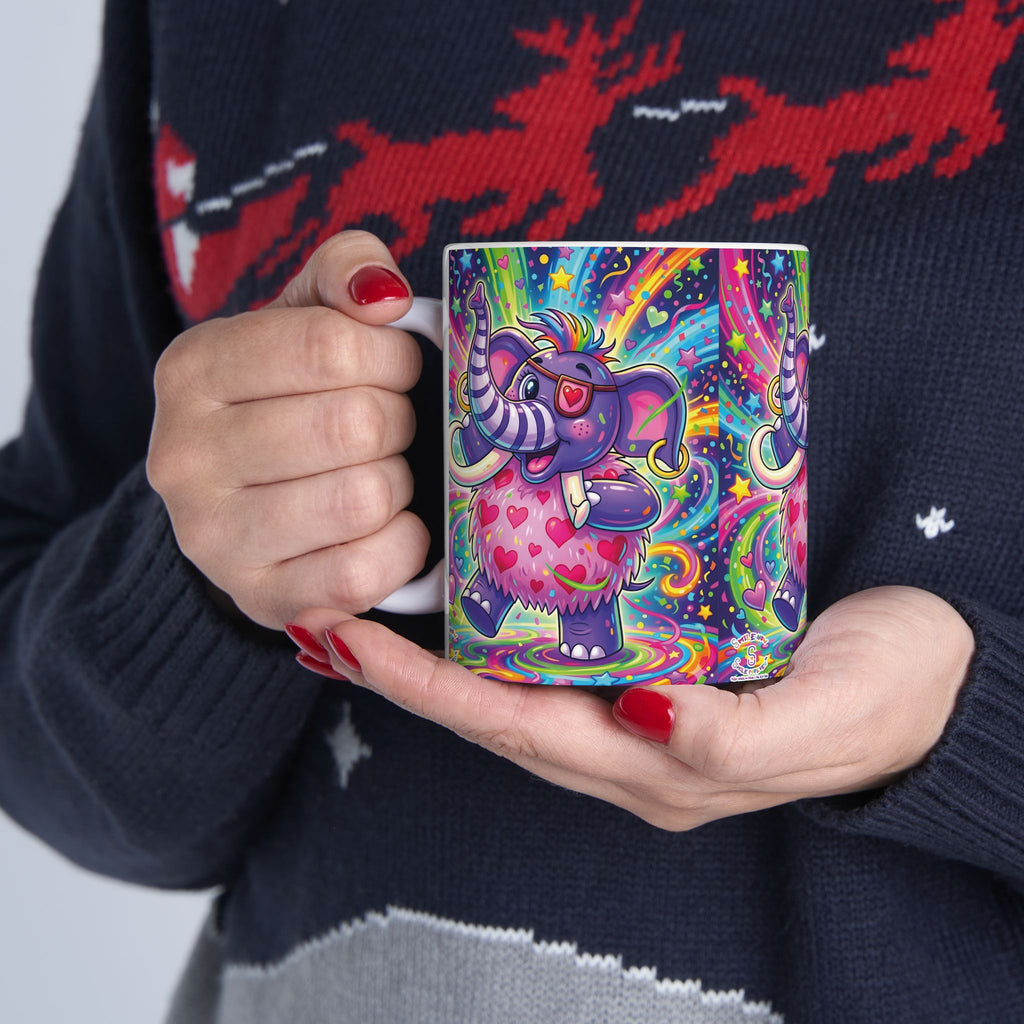 Piklez™ 11oz Ceramic Mug – "Born to Celebrate!" Graphic | Smile Universe Collection