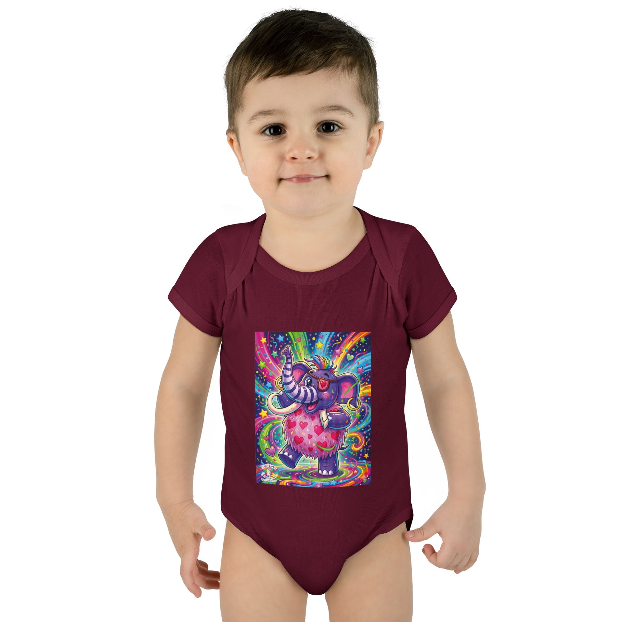 Piklez™ Infant Baby Rib Bodysuit – "Born to Celebrate!" Graphic | Smile Universe Collection