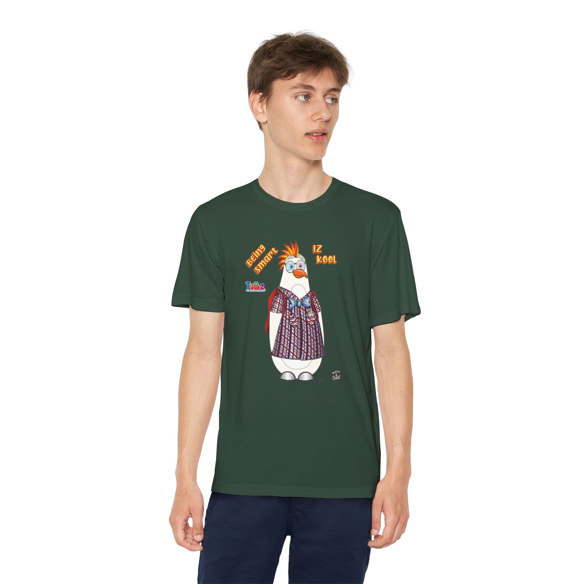 TuBz™ "Being Smart Iz Kool" Youth Competitor T- Shirt - Character Dress-Up Graphic Tee