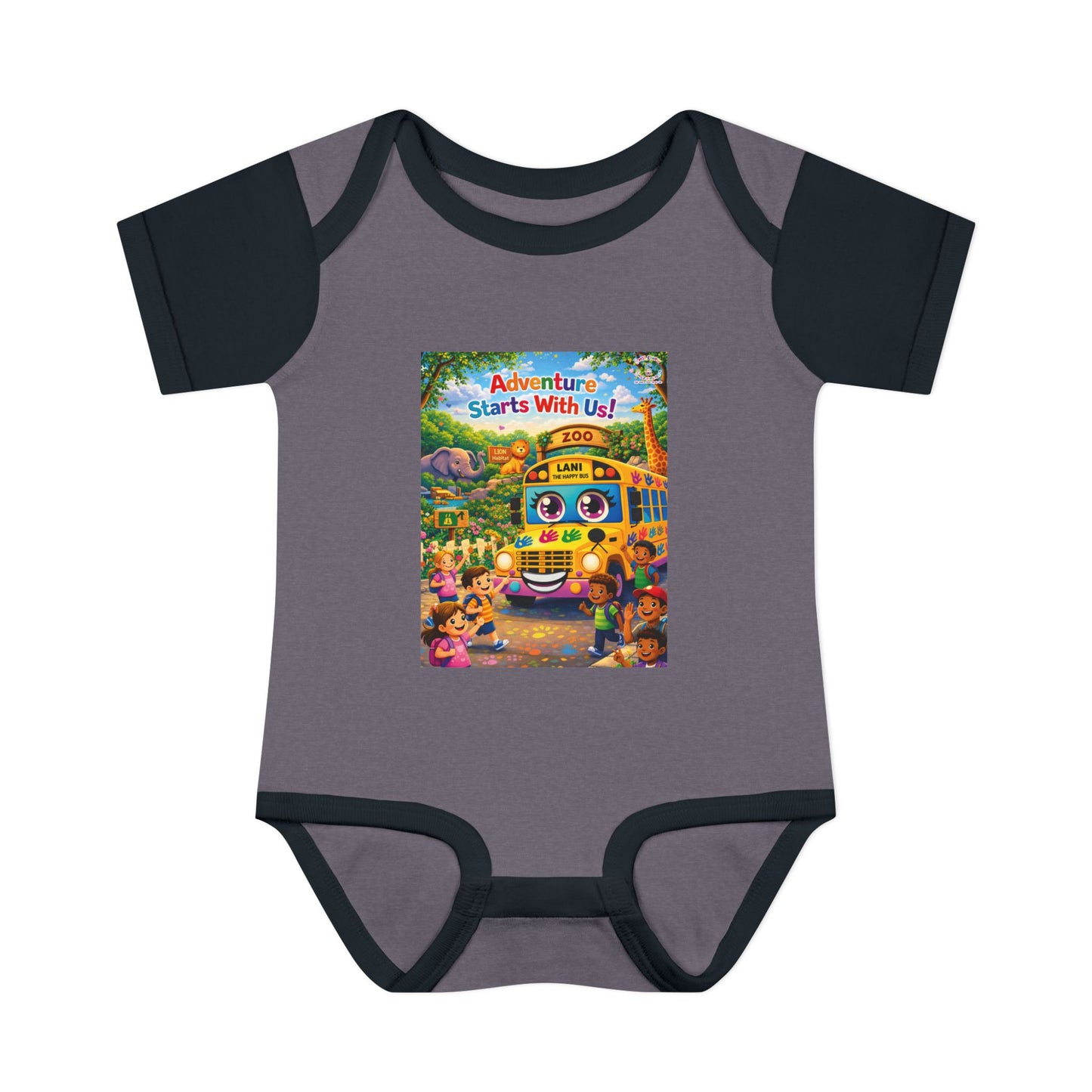 Lani™ Infant Baby Rib Bodysuit – "Adventure Starts With Us!" Graphic