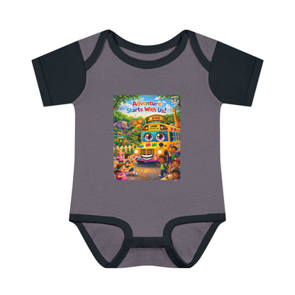 Lani™ Infant Baby Rib Bodysuit – "Adventure Starts With Us!" Graphic