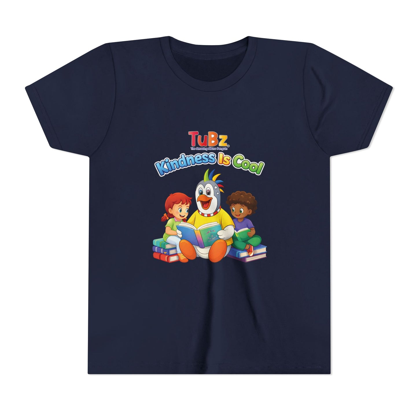 TuBz™ "Kindness Is Cool" Kids T-Shirt - Positive Message Graphic Tee | Smile Universe TuBz4Kidz