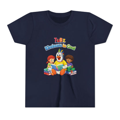 TuBz™ "Kindness Is Cool" Kids T-Shirt - Positive Message Graphic Tee | Smile Universe TuBz4Kidz