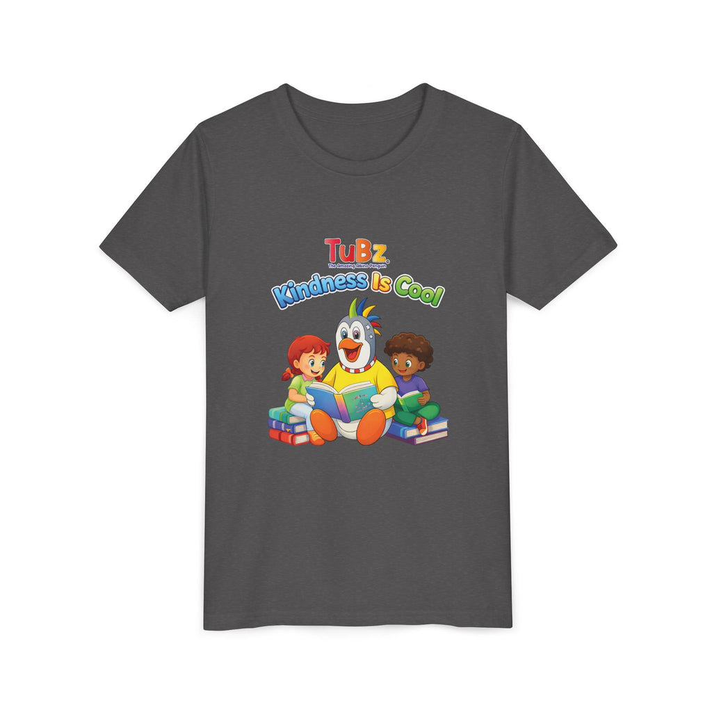 TuBz™ "Kindness Is Cool" Kids T-Shirt - Positive Message Graphic Tee | Smile Universe TuBz4Kidz