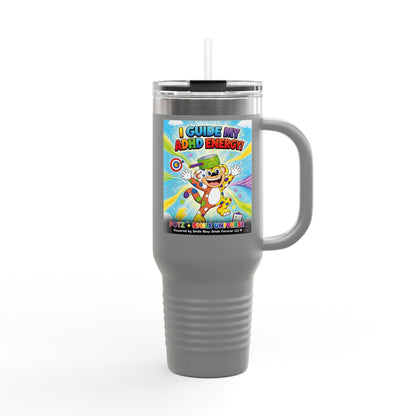 Potz™ Insulated Travel Mug 40oz – "I Guide My ADHD Energy!" Graphic Tumbler | Smile Universe Collection