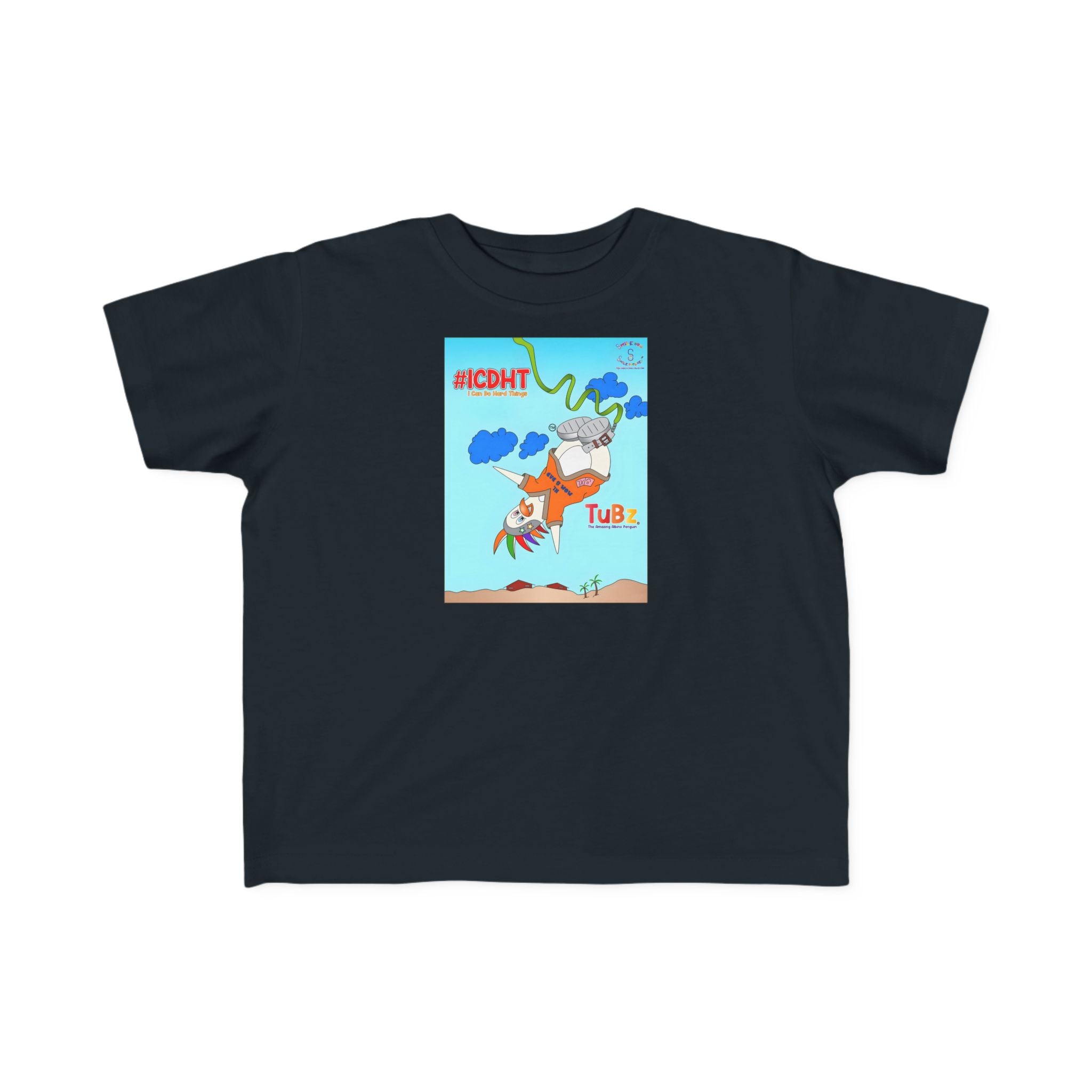 TuBz™ "I Can Do Hard Things" Toddler T-Shirt | Toddler's Fine Jersey Tee  - Positive Kids Graphic Tee