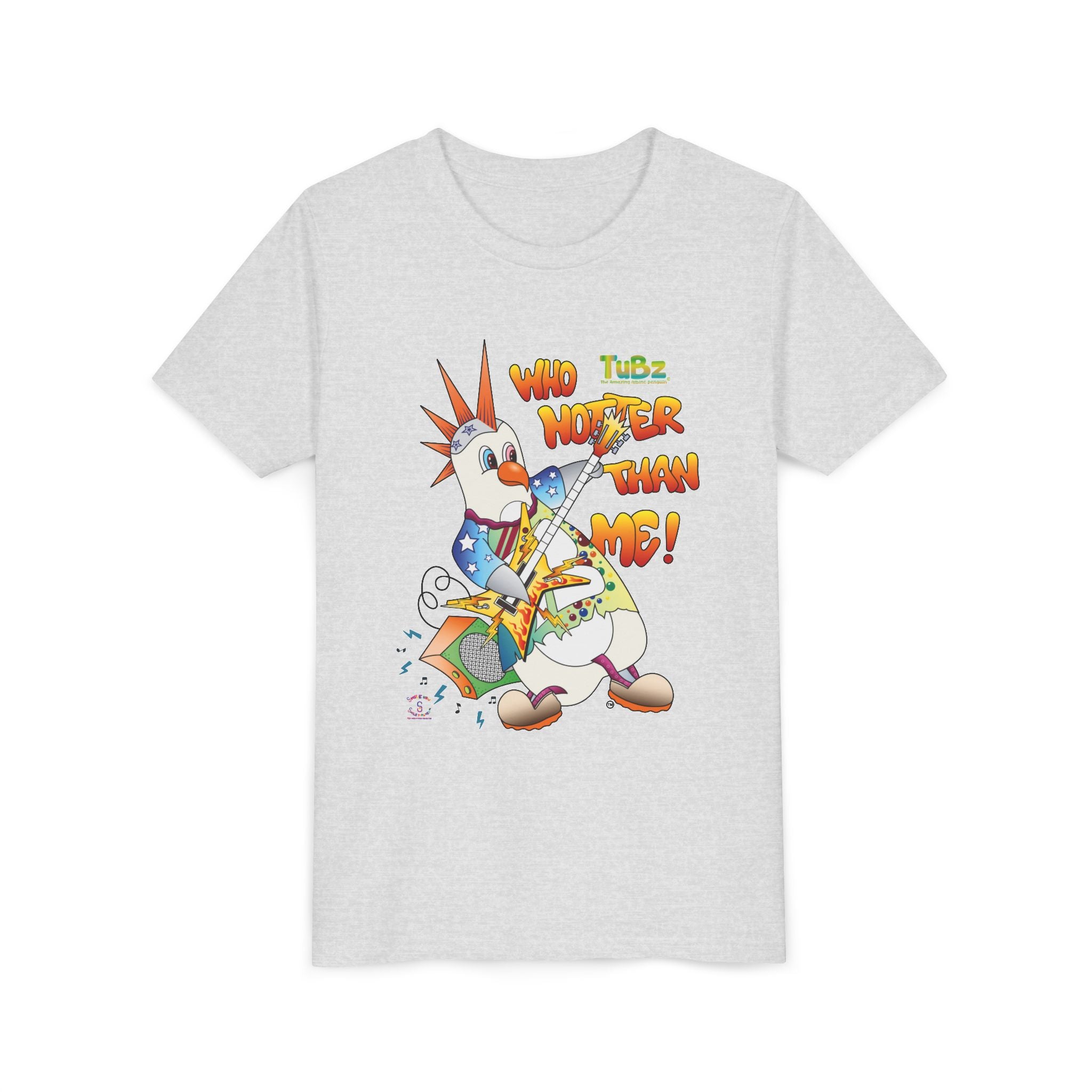 TuBz™ Rockstar Kids T-Shirt - "Who Hotter Than Me!" Graphic Tee | Smile Universe TuBz4Kidz Collection
