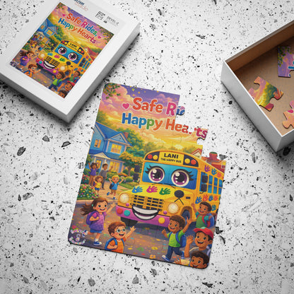 Lani™ Kids' Puzzle, 30-Piece – "Safe Rides, Happy Hearts" Graphic