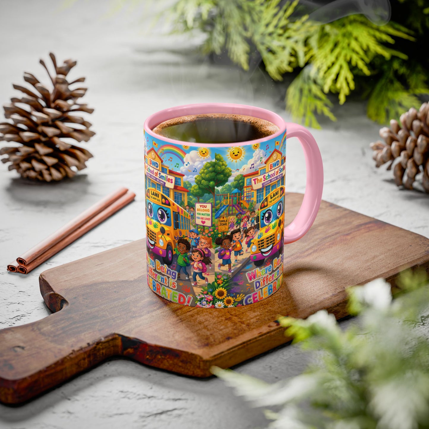 Lani™ Colorful Mug (11oz & 15oz) – "Where Being Different is CELEBRATED!" Graphic