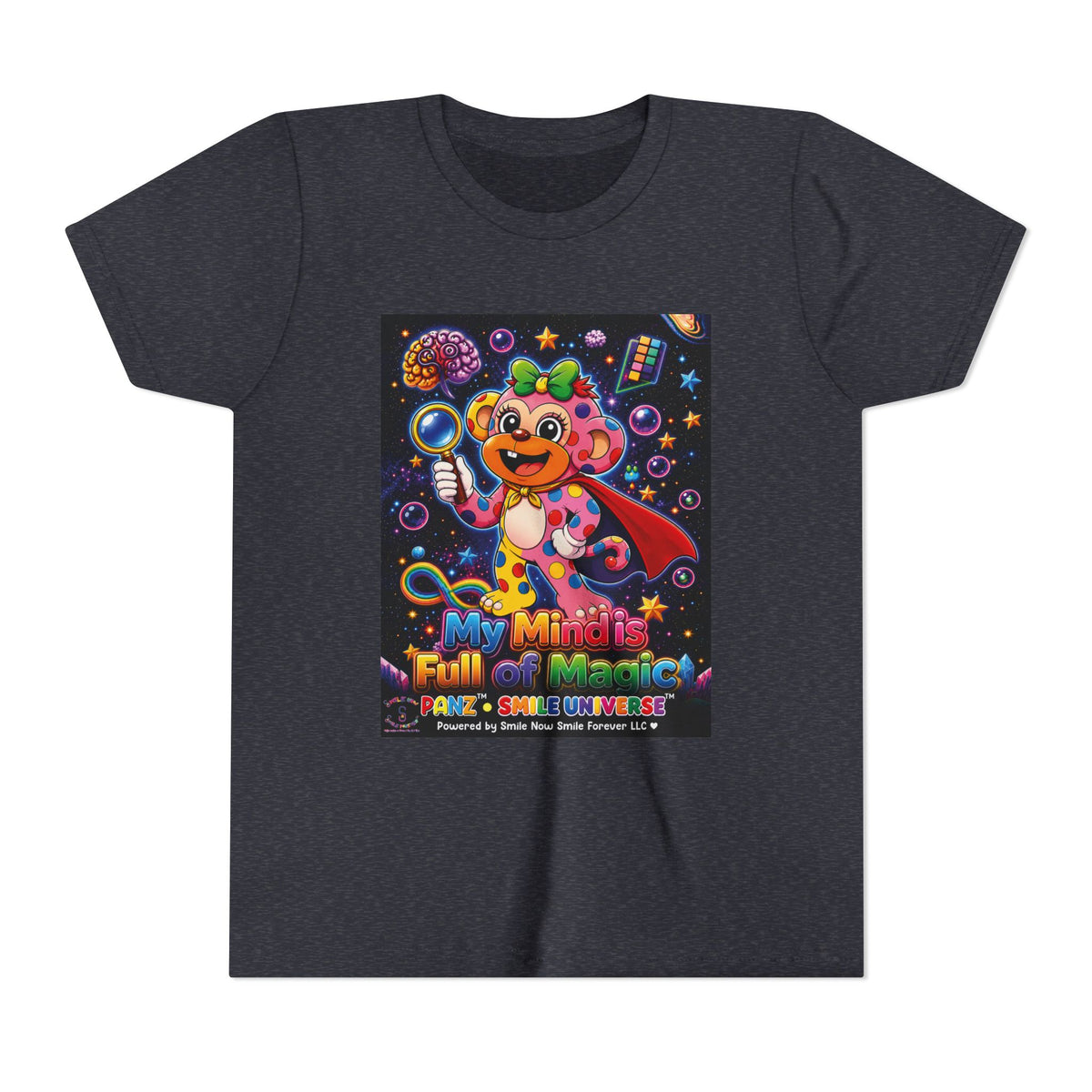 Panz™ Youth Short Sleeve Tee – "My Mind is Full of Magic" Graphic | Smile Universe Collection