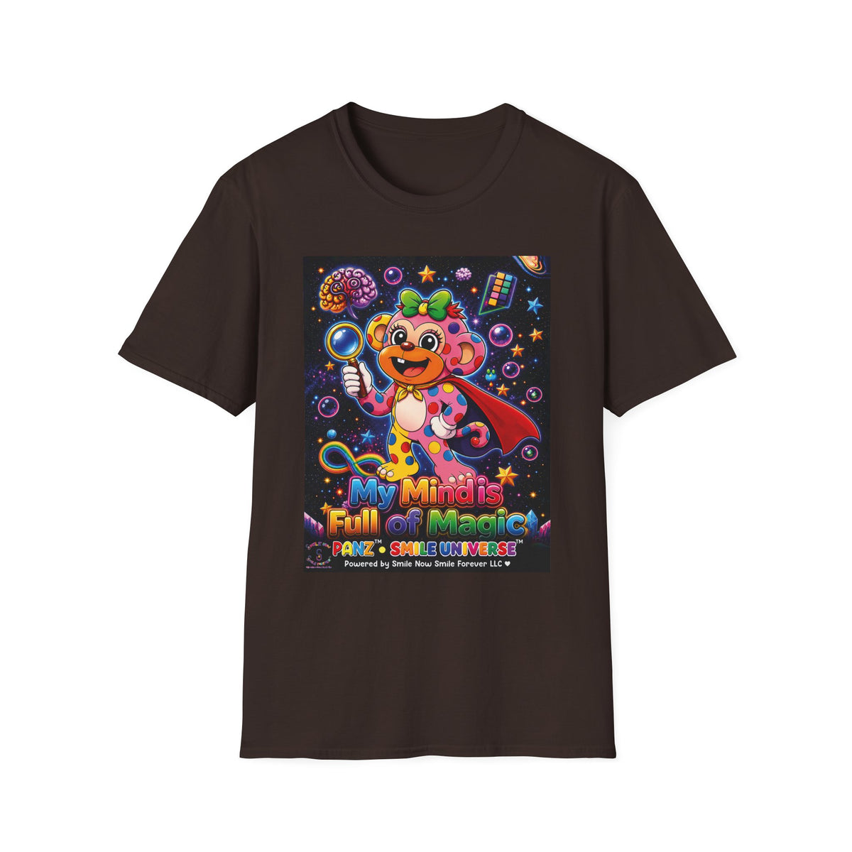 Panz™ Unisex Softstyle T-Shirt – "My Mind is Full of Magic" Graphic | Smile Universe Collection