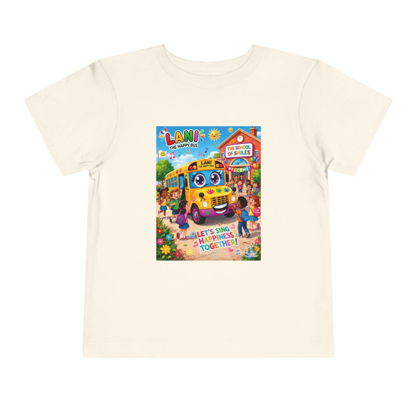 Lani™ Toddler Short Sleeve Tee – "Let's Sing Happiness Together!" Graphic