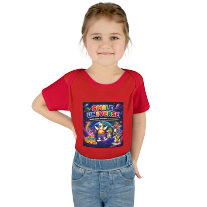 Smile Universe™ Infant Baby Rib Bodysuit – "Where Being Different is CELEBRATED!" Graphic