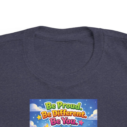 TuBz™ "Be Proud. Be Different. Be You." Kids T-Shirt - Inspirational Graphic Tee