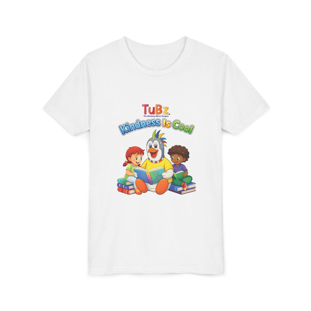 TuBz™ "Kindness Is Cool" Kids T-Shirt - Positive Message Graphic Tee | Smile Universe TuBz4Kidz