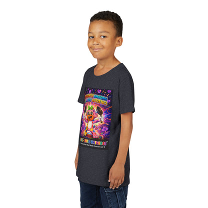 Panz™ Youth Short Sleeve Tee – "Differently Amazing & Loudly Autistic!" Graphic | Smile Universe Collection