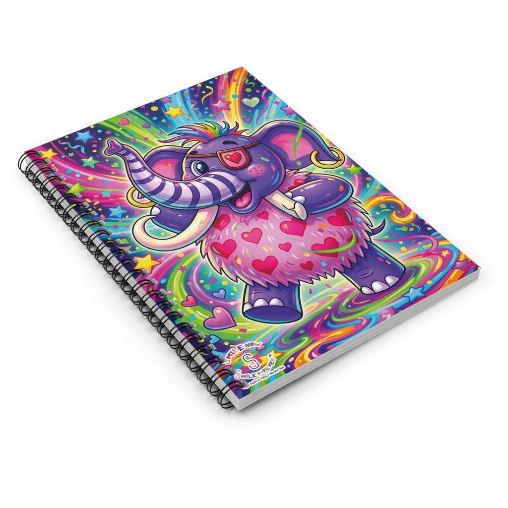 Piklez™ Spiral Notebook – Ruled Line | "Born to Celebrate!" Graphic | Smile Universe Collection