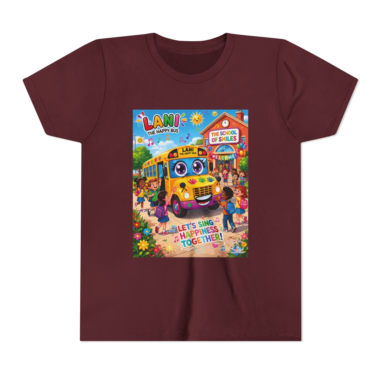 Lani™ Youth Short Sleeve Tee – "Let's Sing Happiness Together!" Graphic