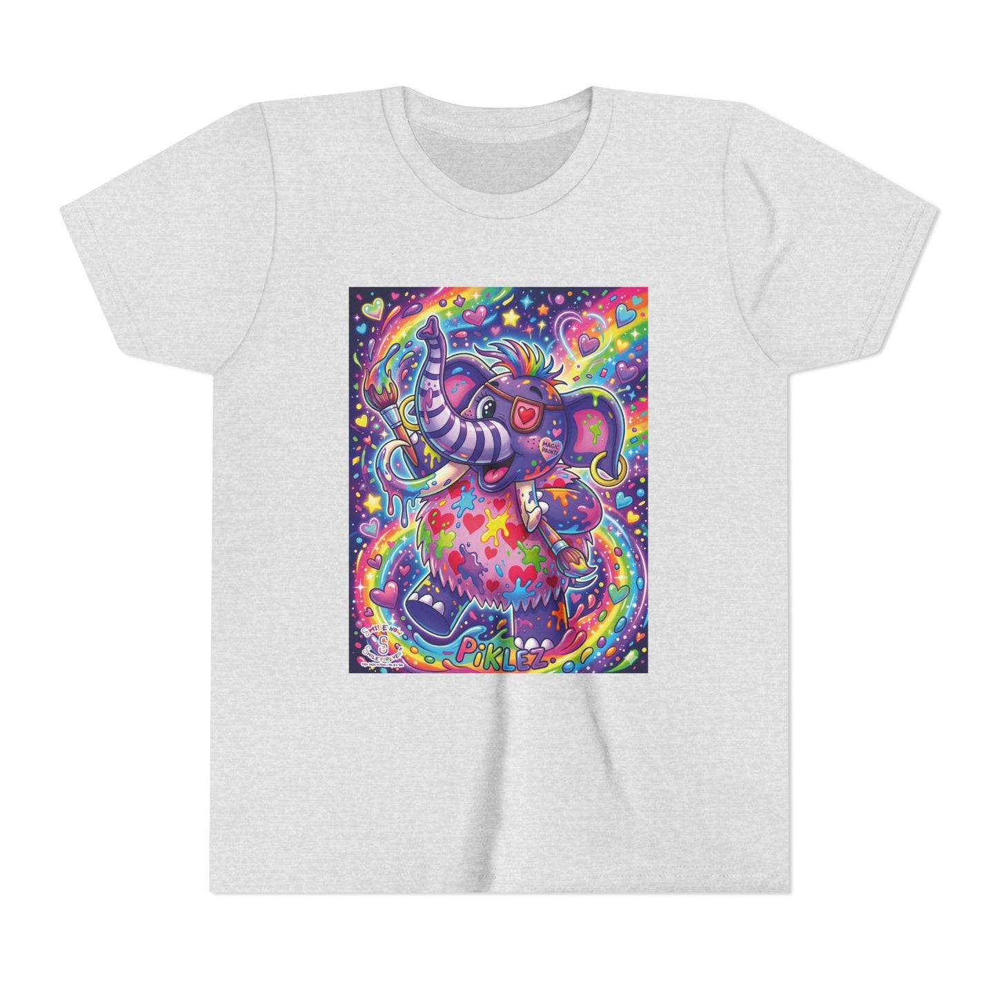 Piklez™ Youth Short Sleeve Tee – "Magic Paint!" Graphic Shirt | Smile Universe Collection