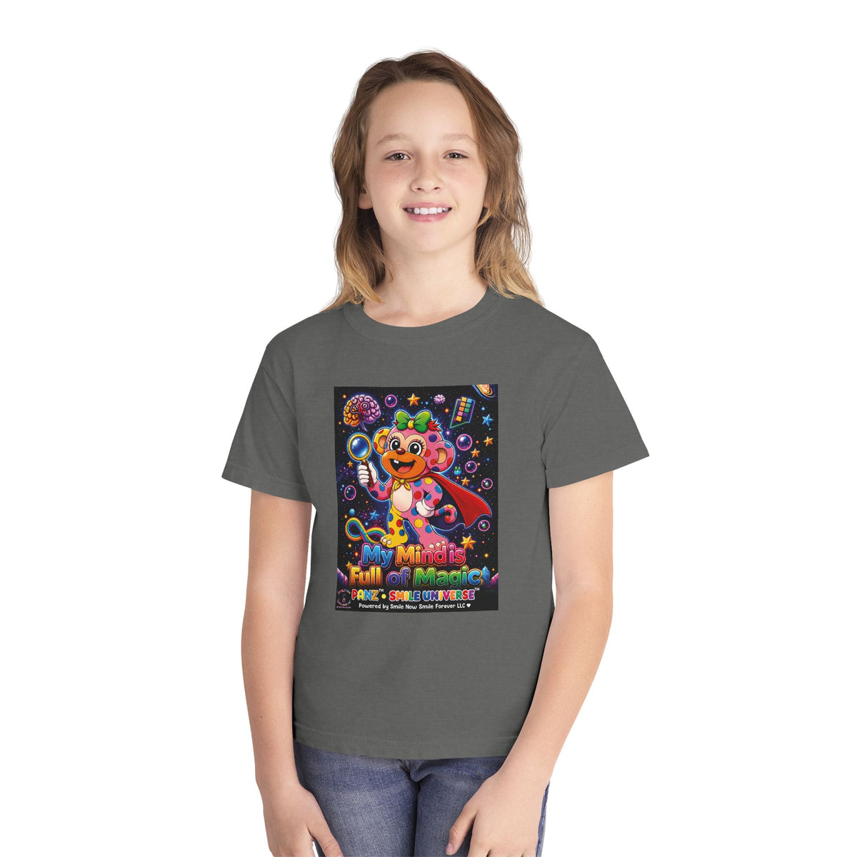 Panz™ Youth Midweight Tee – "My Mind is Full of Magic" Graphic | Smile Universe Collection