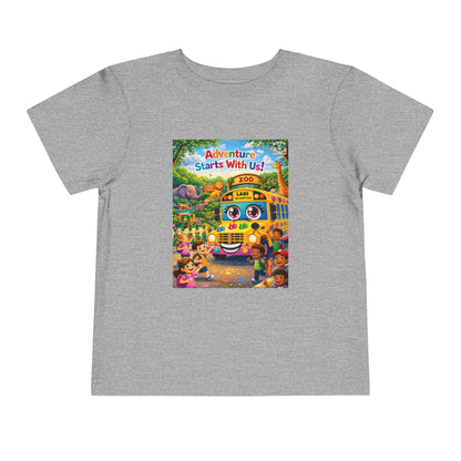 Lani™ Toddler Short Sleeve Tee – "Adventure Starts With Us!" Graphic