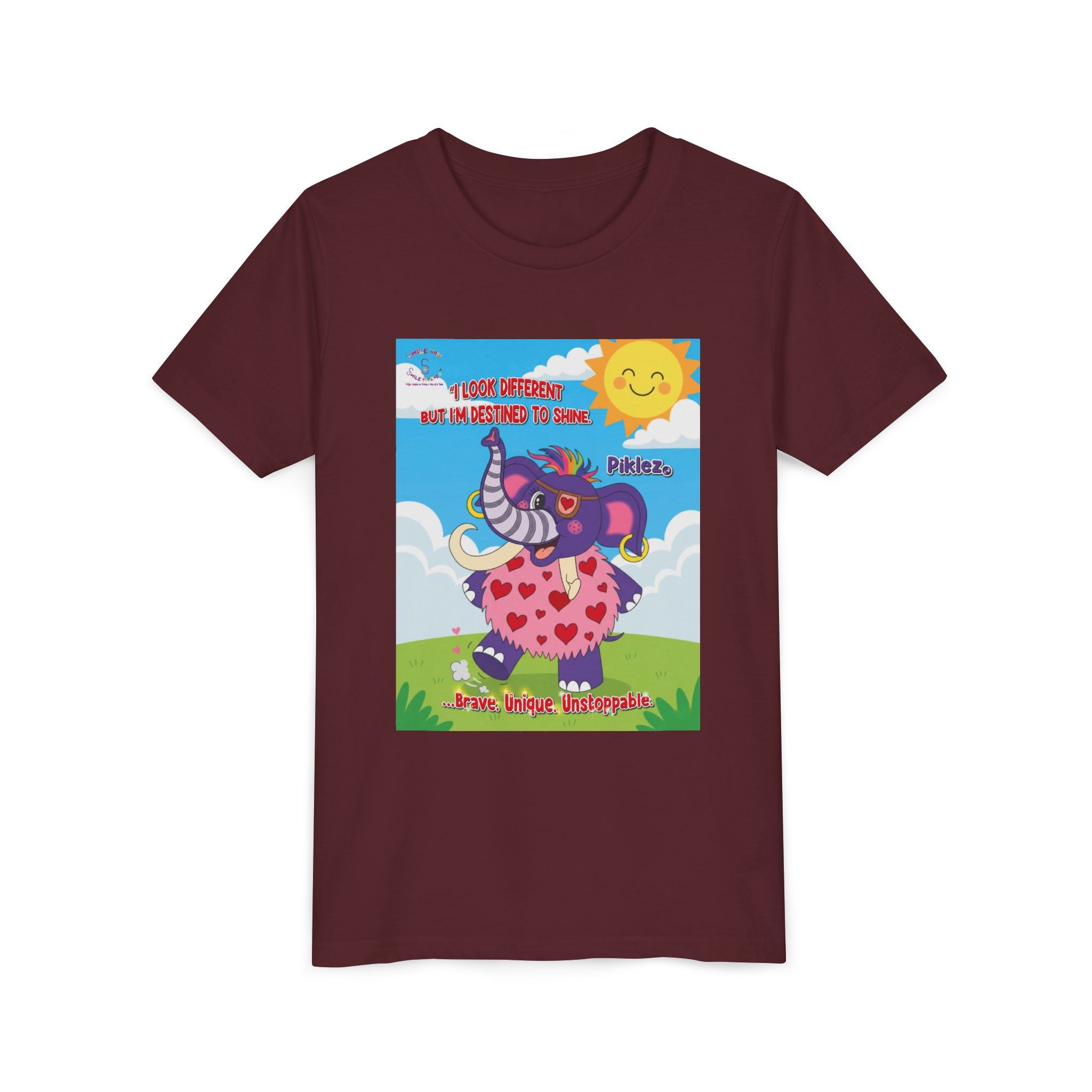 Piklez™ Kids T-Shirt Youth Tee – “Destined to Shine” Graphic Tee | Smile Universe Collection