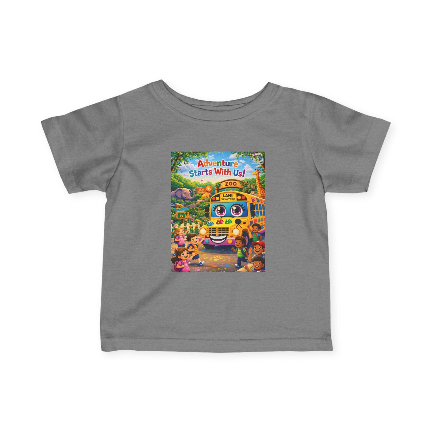 Lani™ Infant Fine Jersey Tee – "Adventure Starts With Us!" Graphic
