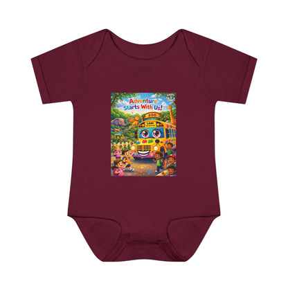 Lani™ Infant Baby Rib Bodysuit – "Adventure Starts With Us!" Graphic